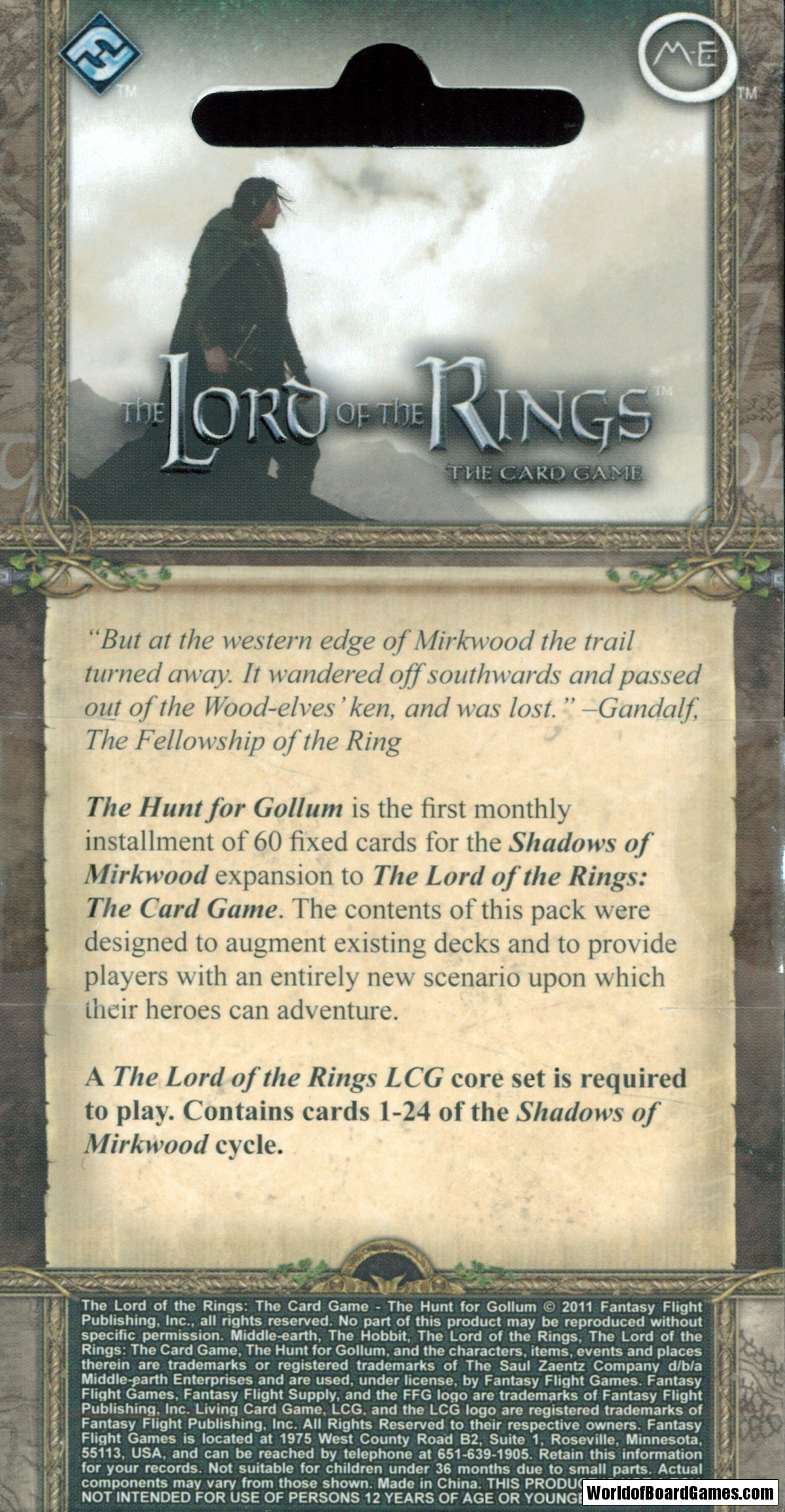 lord of the rings card game hunt for gollum
