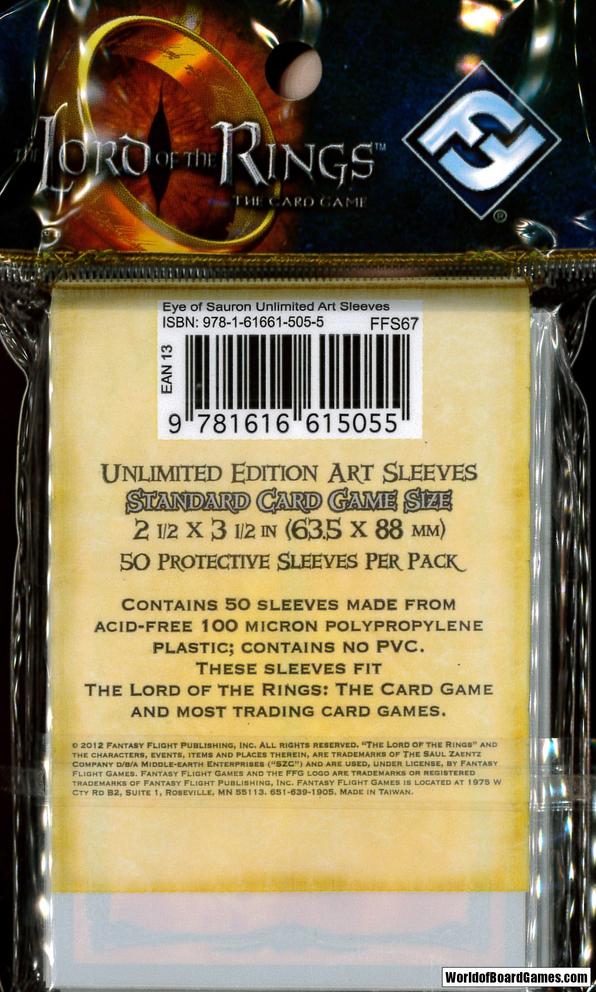 Eye of Sauron Protective Sleeves - Standard Art Sleeves Fantasy Flight