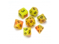 Greifenfels: Flourescent Series - Orange,Yellow/Black - Dice Set