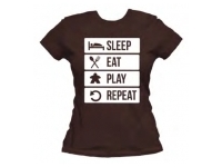 T-shirt: Mr. Meeple - To Do List (Brown) - Woman's Small