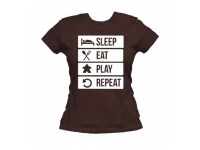 T-shirt: Mr. Meeple - To Do List (Brown) - Woman's Large