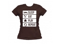 T-shirt: Mr. Meeple - To Do List (Brown) - Woman's X-Large