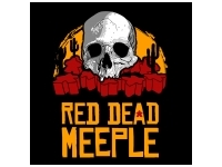 T-shirt: Mr. Meeple - Red Dead Meeple (Black) - Woman's Medium