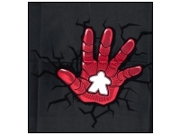 T-shirt: Mr. Meeple - Iron Man Hand Meeple (Grey) - Woman's Small