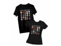 T-shirt: Mr. Meeple - Top 25 Board Games (Black) - Woman's Large