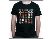 T-shirt: Mr. Meeple - Top 25 Board Games (Black) - 5X-Large