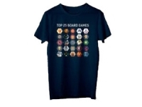 T-shirt: Mr. Meeple - Top 25 Board Games (Navy) - Woman's Large