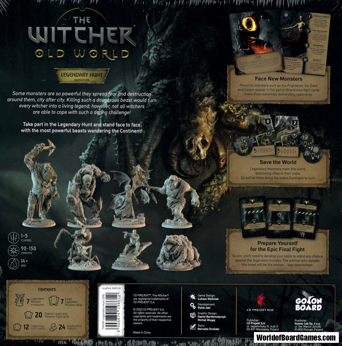  The Witcher Board Game Legendary Hunt Expansion, Fantasy Game, Competitive Adventure Game, Strategy Game for Adults, Ages 14+, 1-5  Players, Avg. Playtime 90-150 Minutes