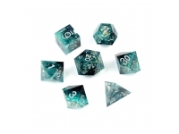 Greifenfels: Razor Series - Teal/Silver - Dice Set