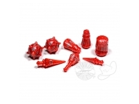 PolyHero: The Warrior - 8 Dice Set Crimson Carnage