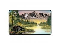 UP - Bob Ross Mountain Retreat Black Stitched Playmat