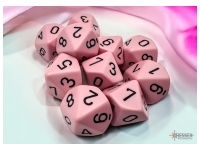 Opaque - Pastel Pink/Black - d10, 10 st