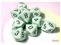 Opaque - Pastel Green/Black - d10, 10 st