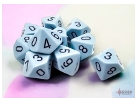 Opaque - Pastel Blue/Black - d10, 10 st