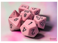 Opaque - Pastel Pink/Black - Dice set